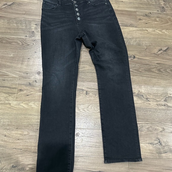 Cabi Womens 4149 Jeans Button Fly Straight Leg Black Stretch Denim Size 8 - Picture 3 of 8